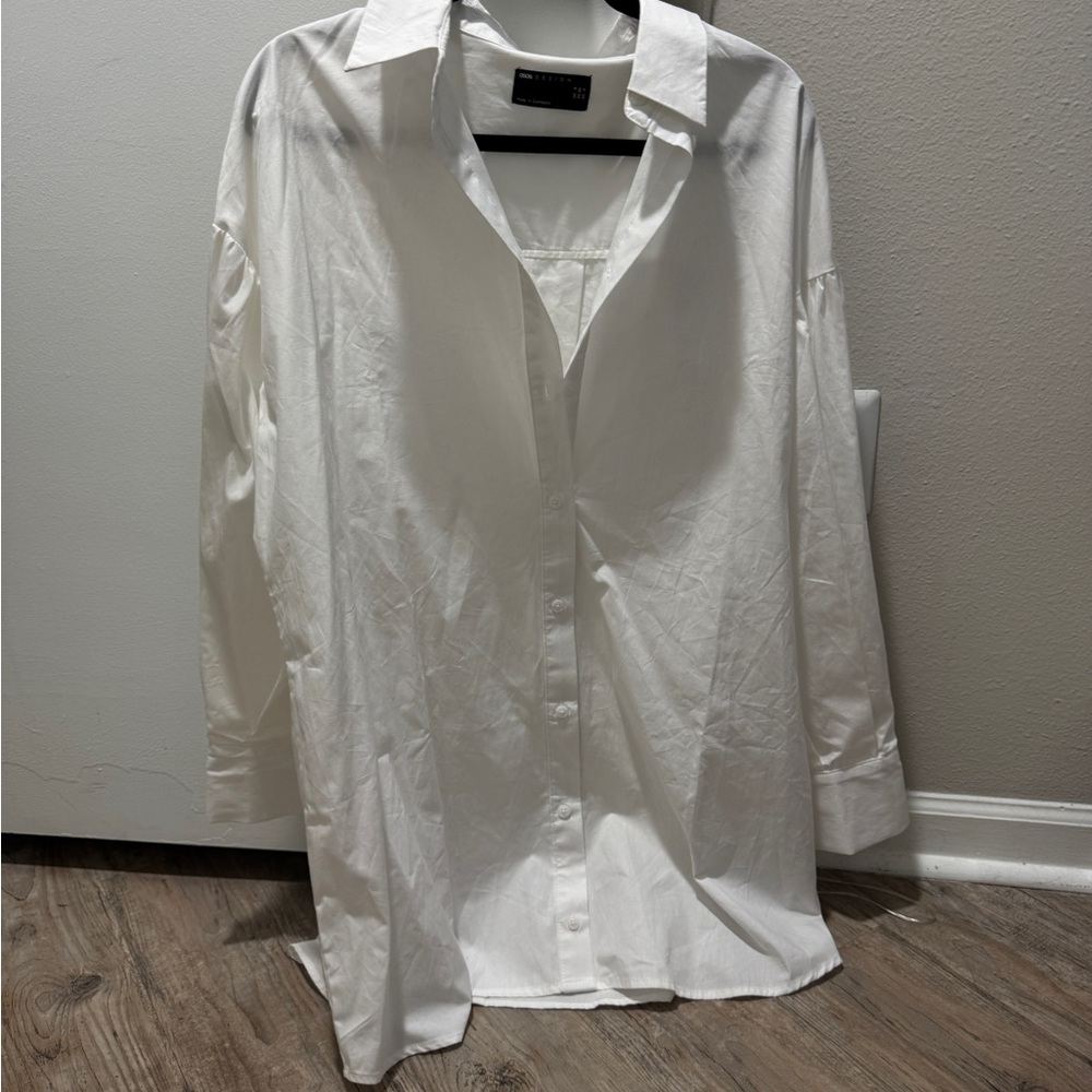 White Women’s Shirt Dress